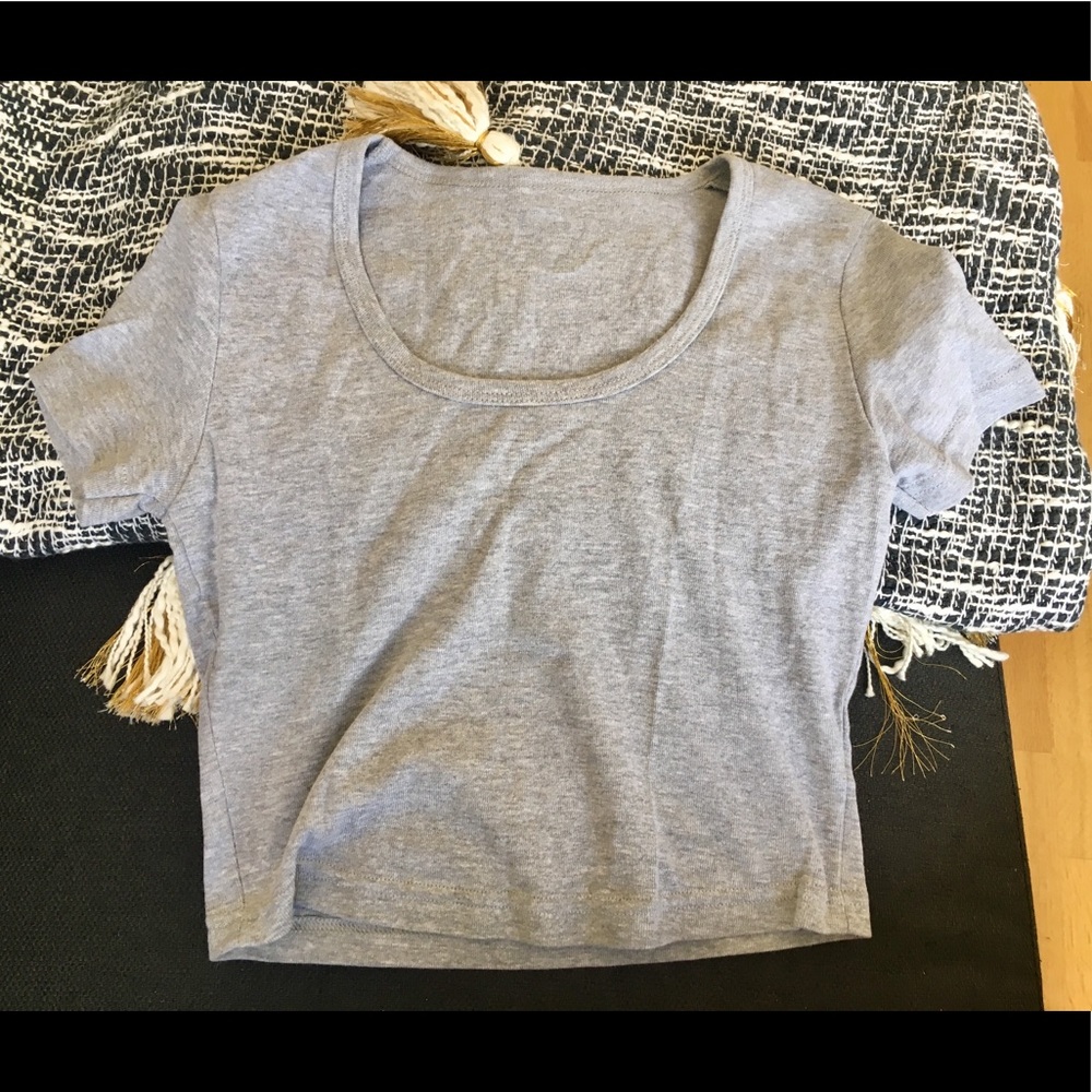 NWOT heather gray American apparel crop top
